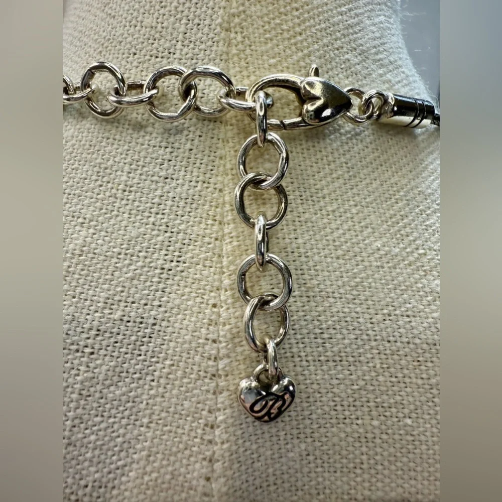 Brighton Castillo Elegant‎ Filigree Pendant Necklace Swirling Pattern Reversible